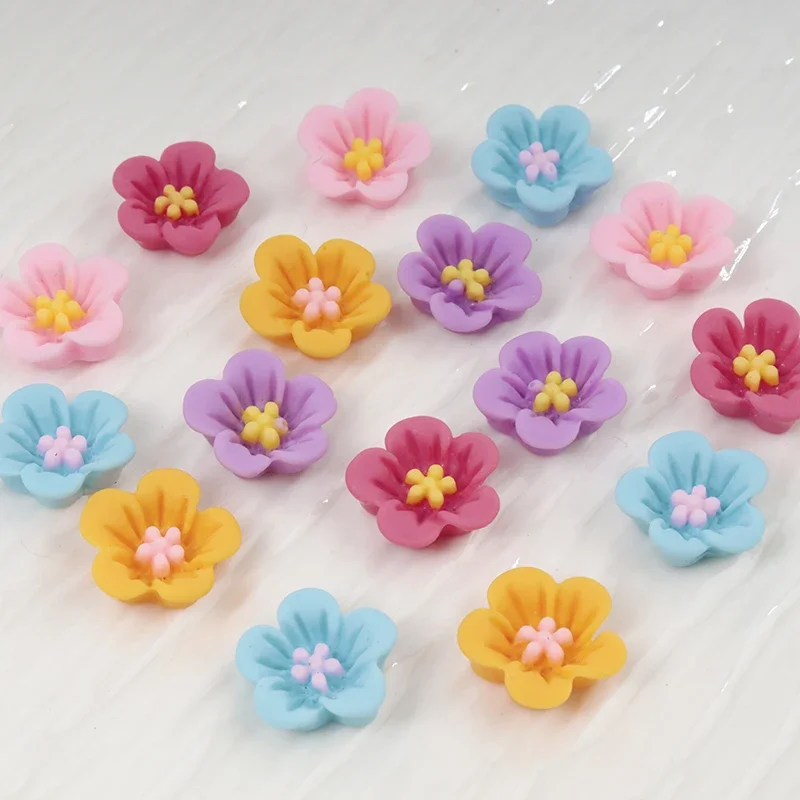 Resin Art Earrings Material - 50pcs Mini Flower Nail Art Resin