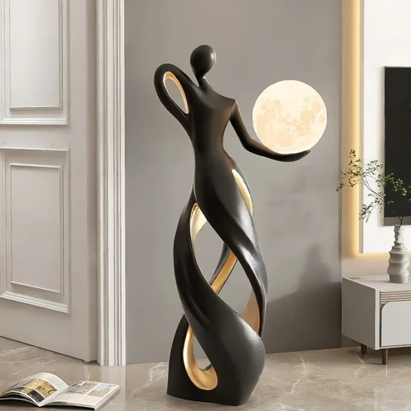 Resin Art Design For Wedding - 28CM Designer Abstract Floor Sculpture Statement