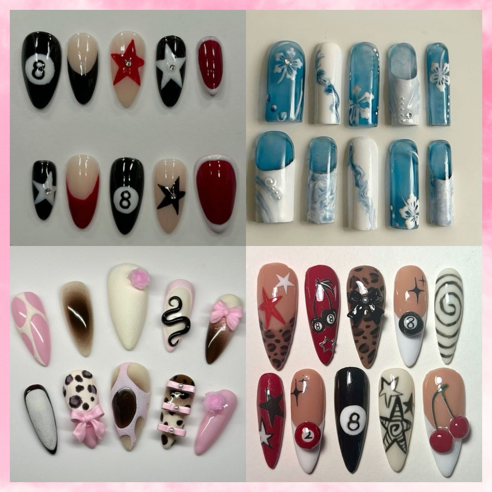 Resin Art Set - 10PCS Handmade Manicure Armor Press On