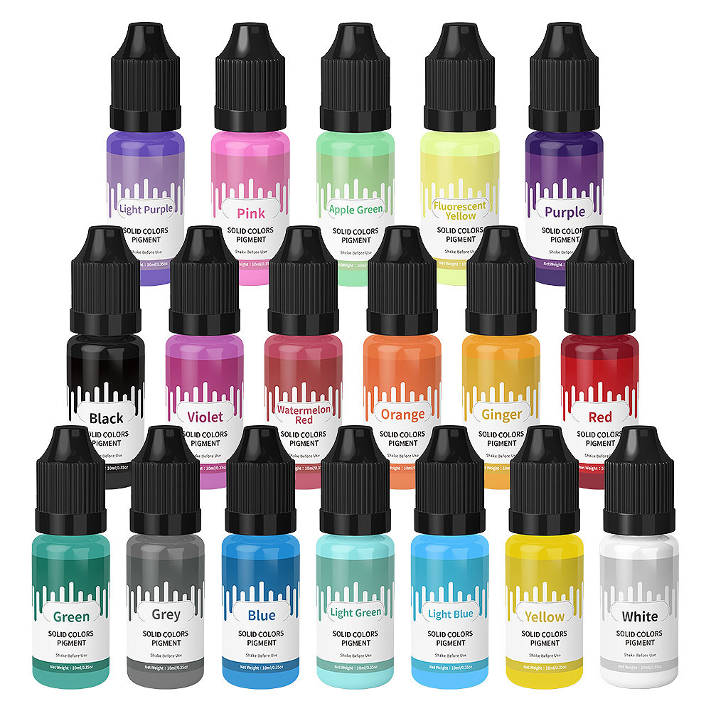 Resin Art Glue - 18Colors 10ml Macaron Solid Pastel Color