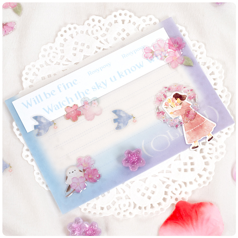 Resin Art Products - Japanese Style Sakura Crystal 3D Stickers