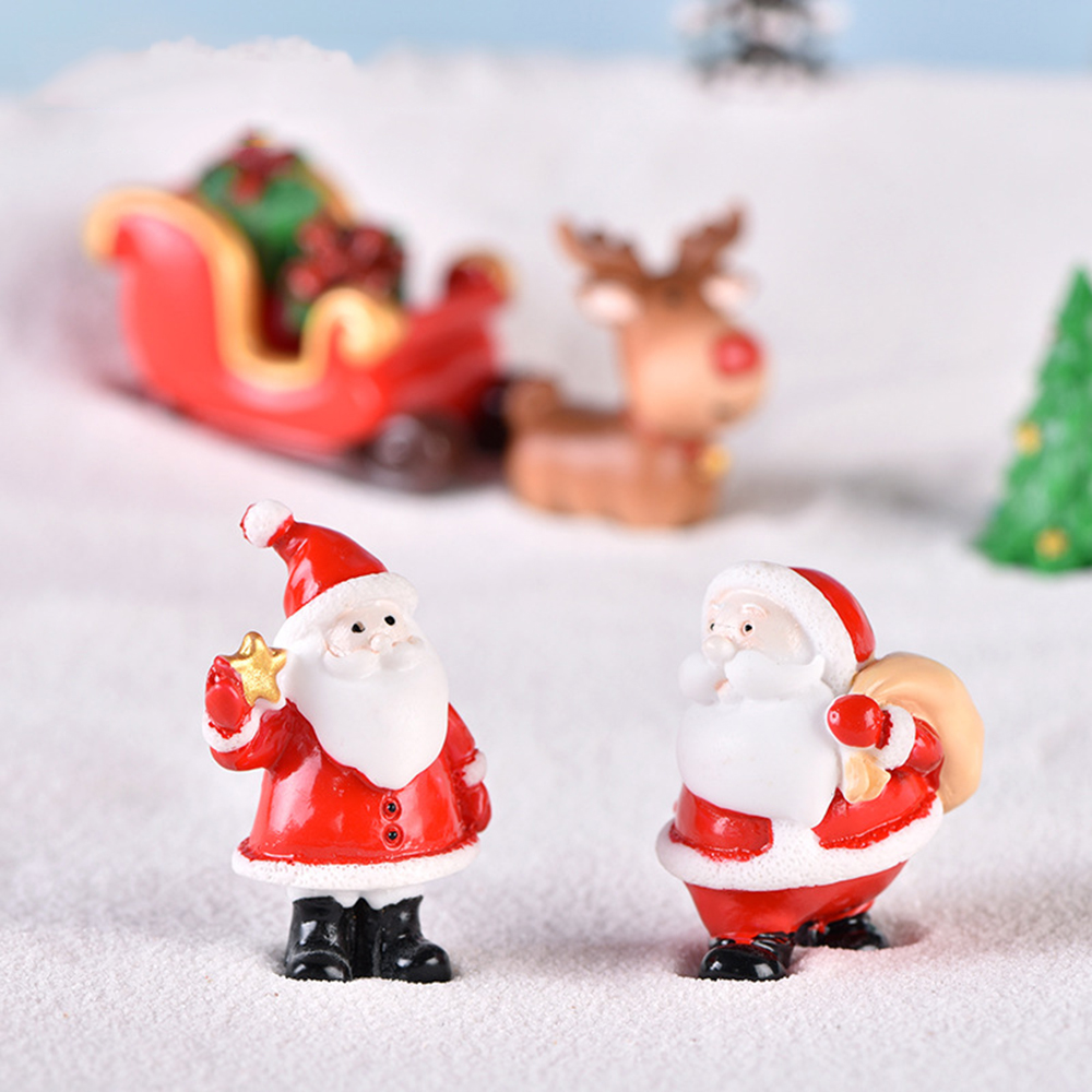 Xmas Resin Art - 1pc Resin Santa Claus Ornament Micro