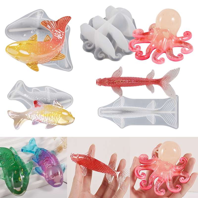 Silicone Mold Ocean - 3D Koi Fish Shaped Epoxy Resin