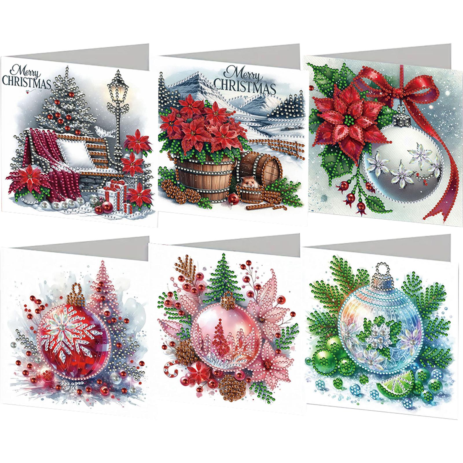 Xmas Resin Art - 6PCS DIY Rhinestone Diamond Art Mosaic