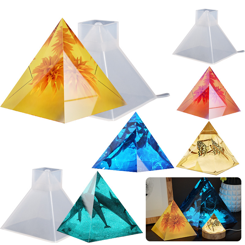 Resin Art Products - 1pcs Pyramid Silicone Molds DIY Resin