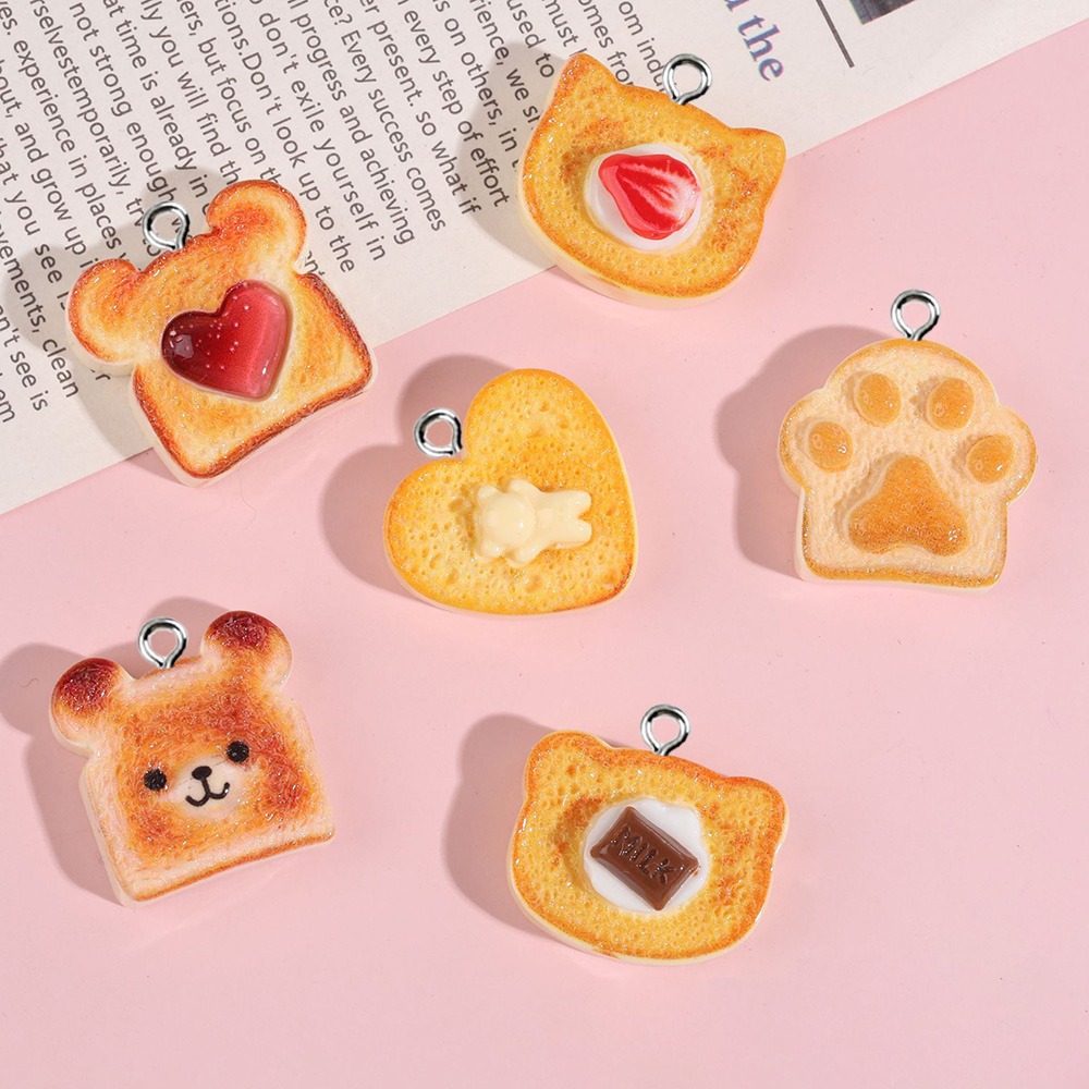 Resin Art Handmade - 10pcs Heart Bear Cat Animal Shape