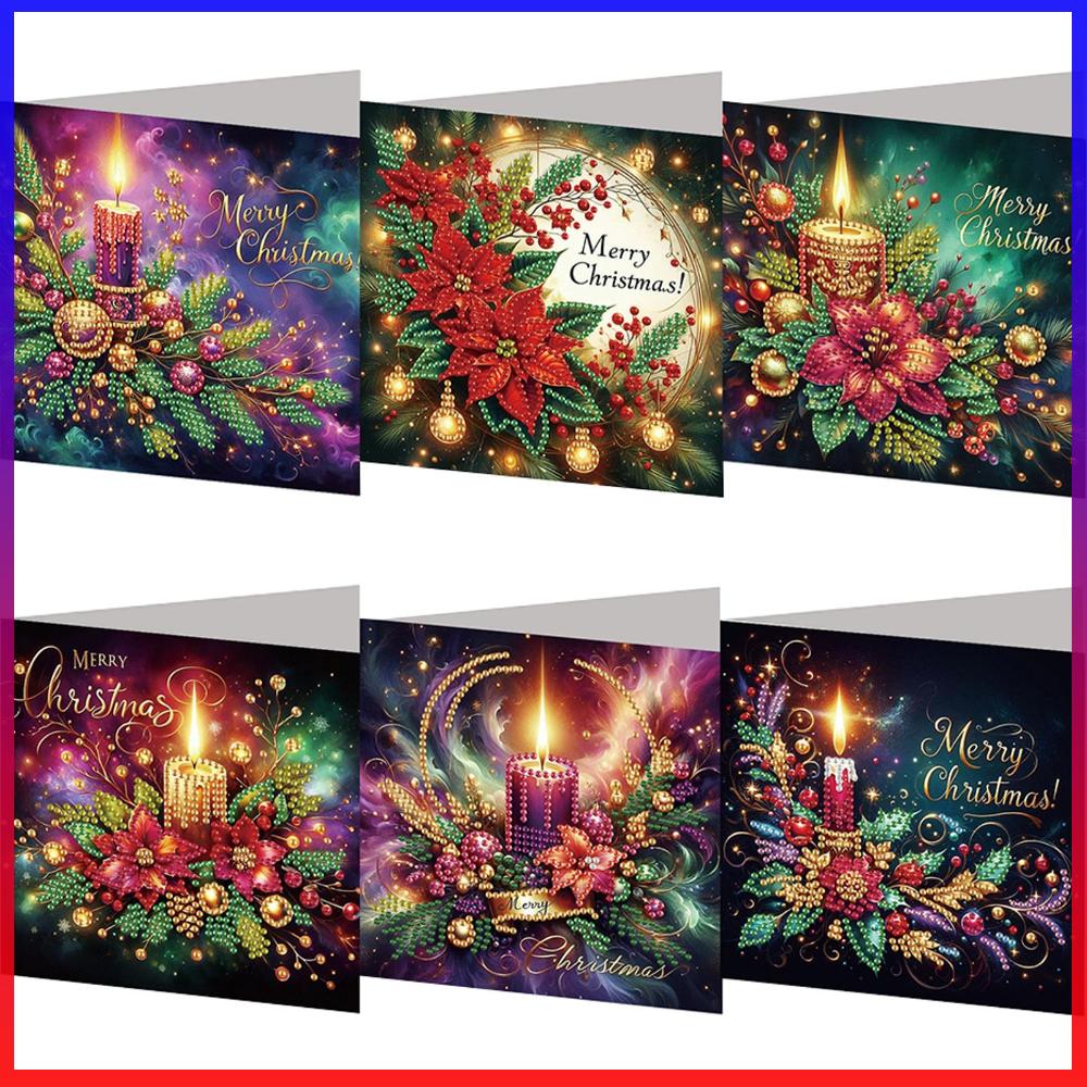 Xmas Resin Art - 6PCS DIY Rhinestone Diamond Art Mosaic