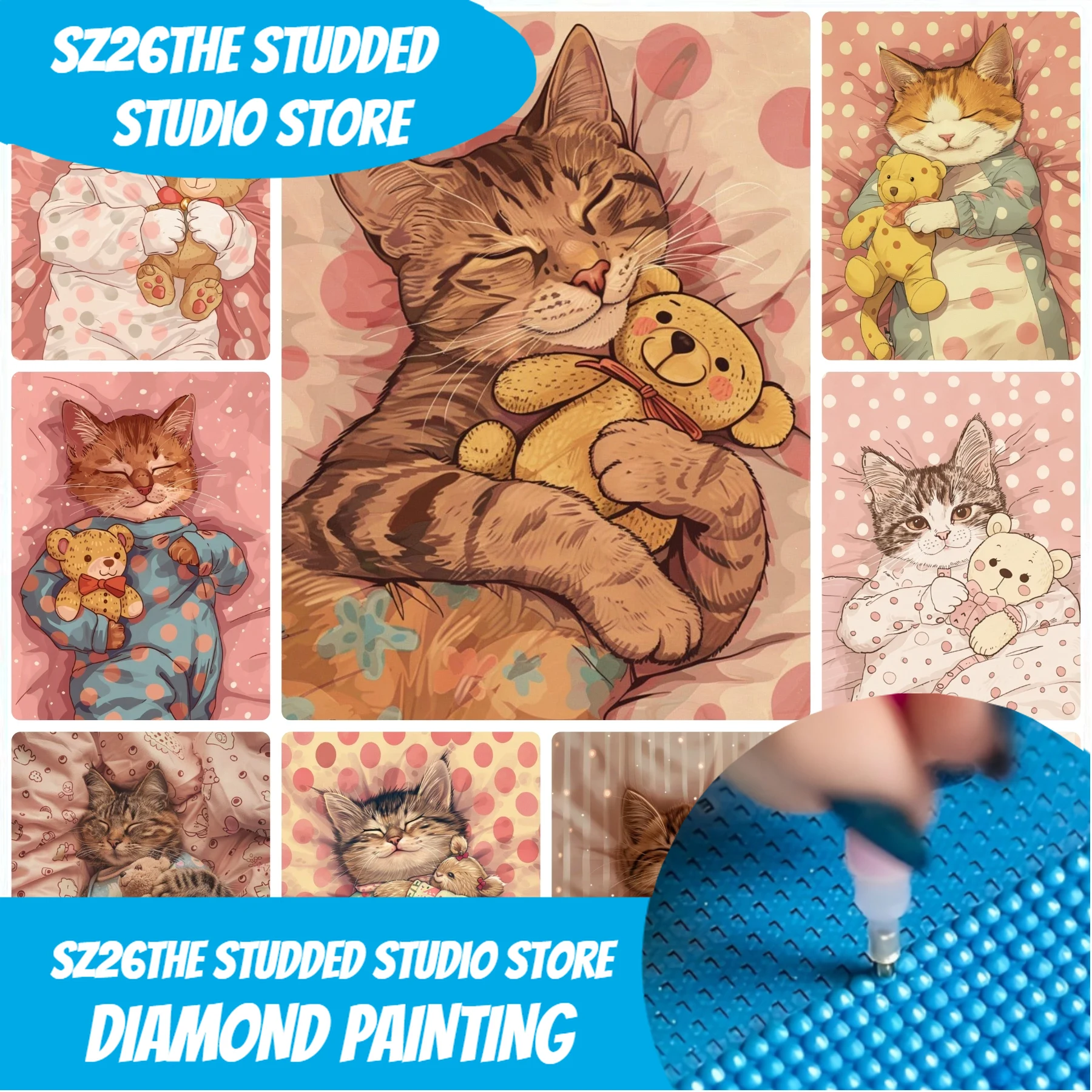 Resin Art Gift - Sz26The Studded Cute and Sweet Cat