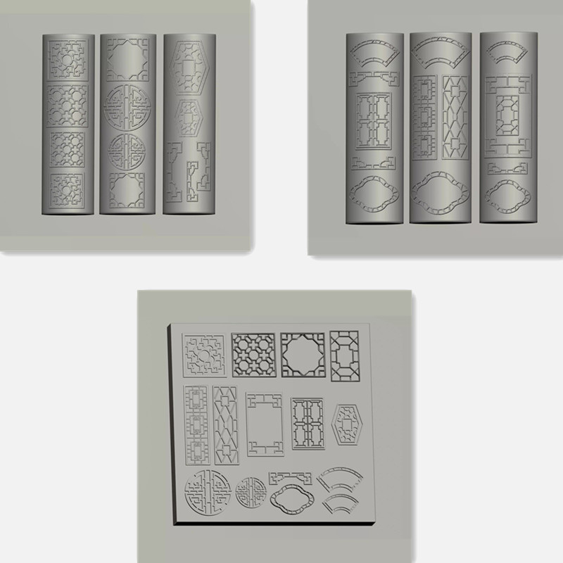 Resin Art Templates Free - Vintage Chinese Window Tracery Nail Art