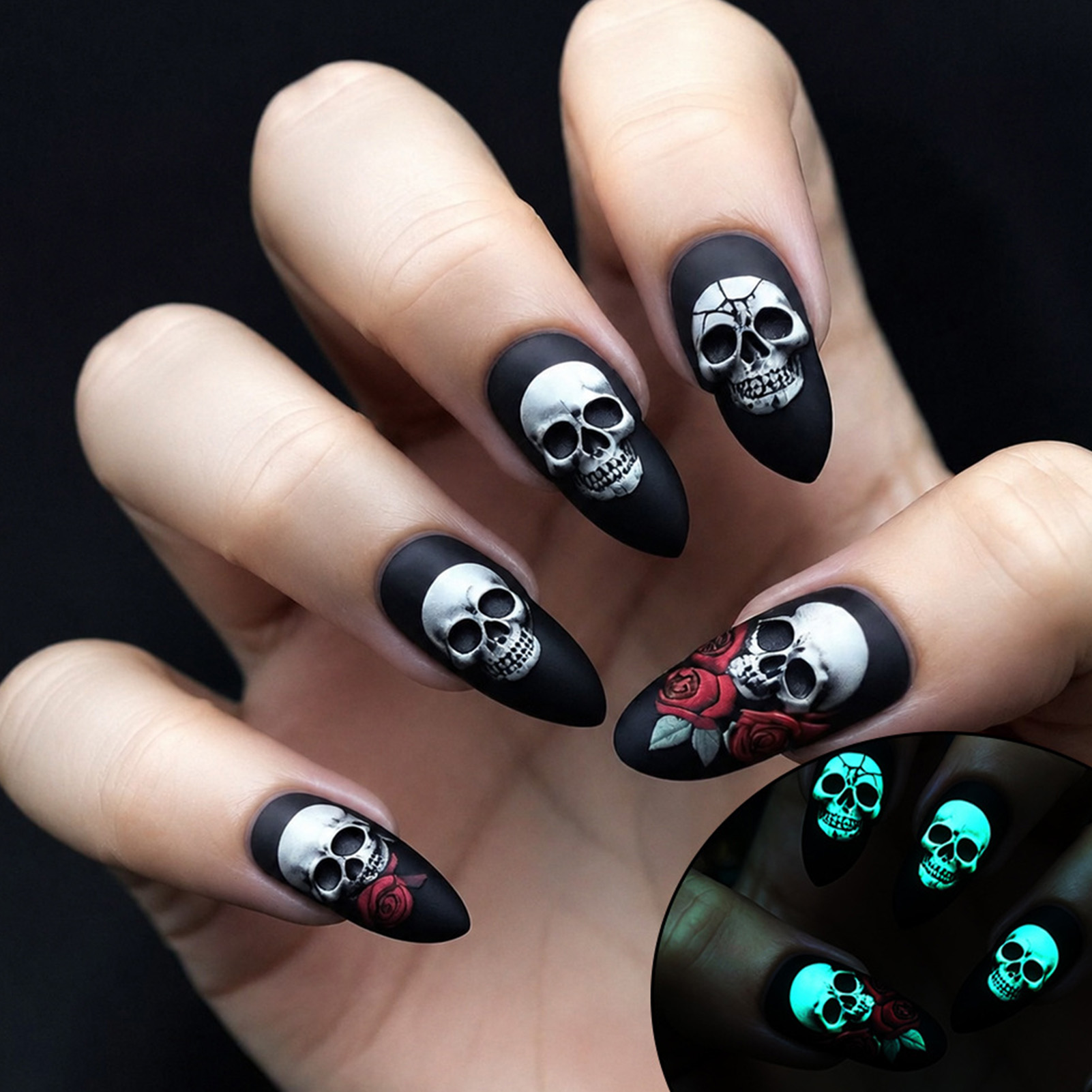 Resin Art Glue - Fake Nails Glow in Dark Press