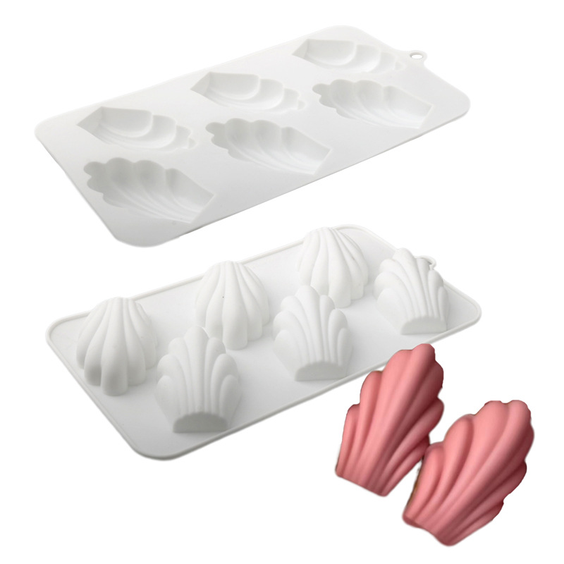 Silicone Mold Ocean - 6 Hole Madeleine Design Chocolate Mousse