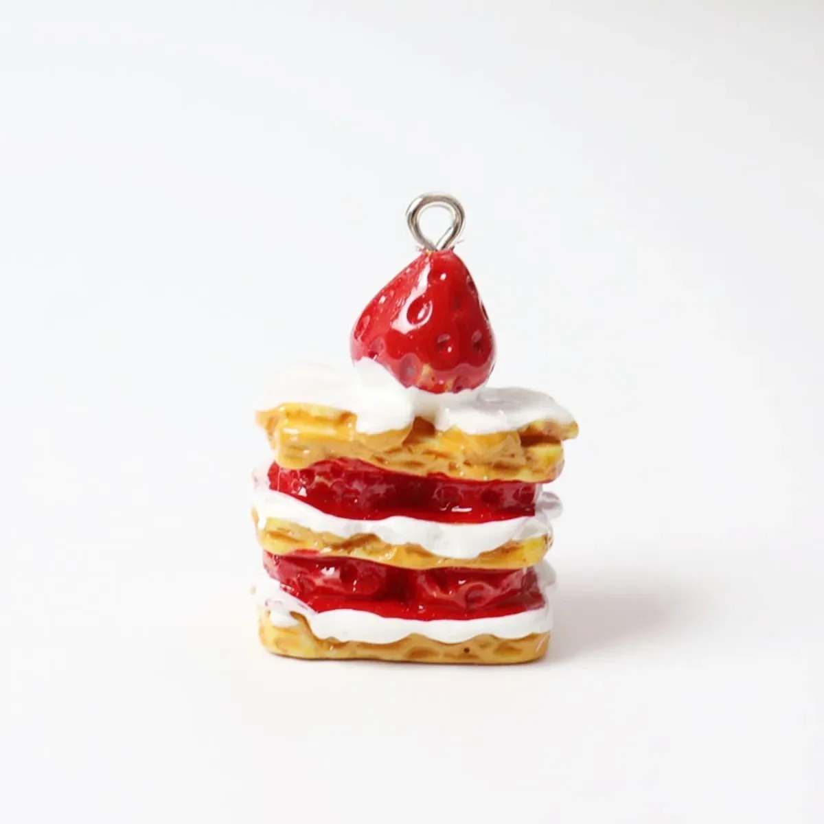 Resin Art Handmade - 10 Pieces Mini Simulated Strawberry Cake