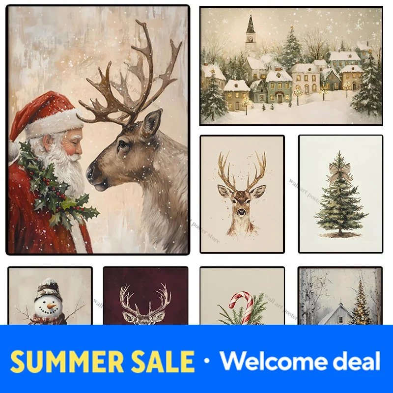 Xmas Resin Art - 2026 Christmas Wall Art Poster Vintage