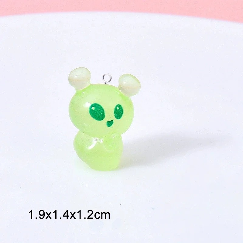 10Pcs Luminous Mini Green Alie - Resin Art Jewelry Kit ulasan dan harga