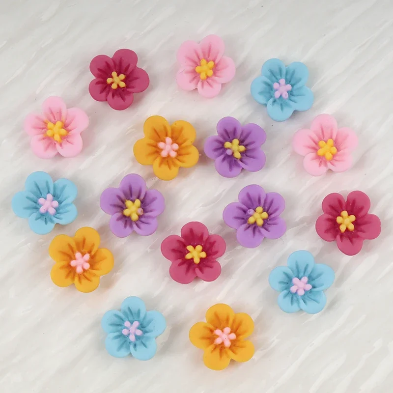 50pcs Mini Flower Nail Art Res - Resin Art Earrings Material ulasan dan harga