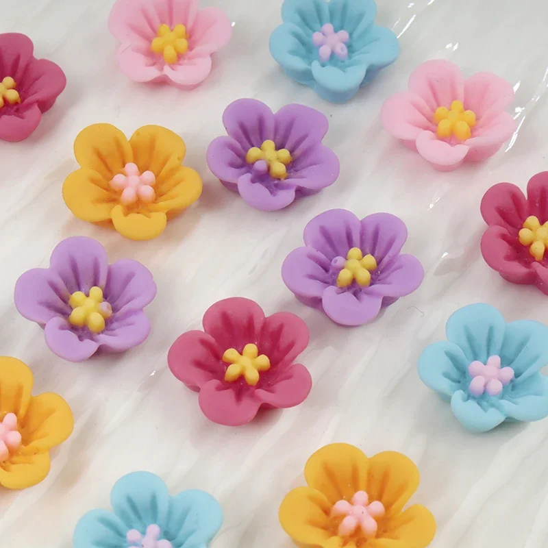 50pcs Mini Flower Nail Art Res - Resin Art Earrings Material ulasan dan harga