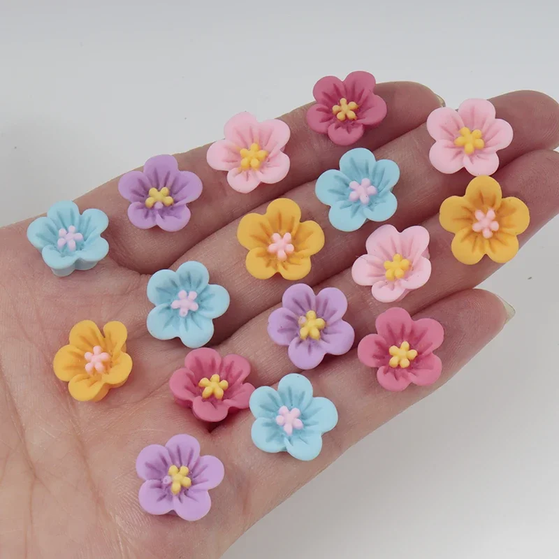 50pcs Mini Flower Nail Art Res - Resin Art Earrings Material ulasan dan harga