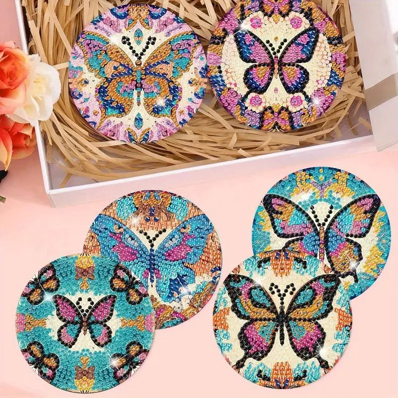 8 Pieces of Diamond Art Painti - Resin Art Coasters ulasan dan harga