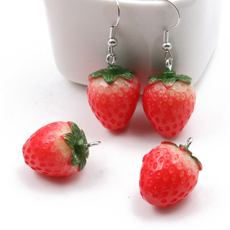 SG04 5pcs fun Cute charm Straw - Resin Art Earrings Material ulasan dan harga