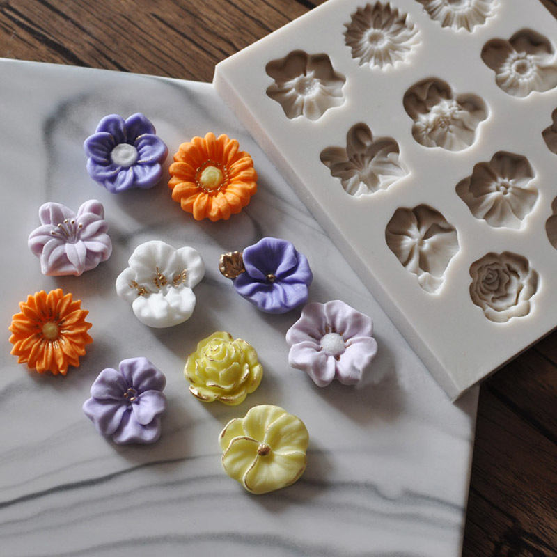 Sunflower Rose Flowers Shape S - Silicone Mold Ocean ulasan dan harga