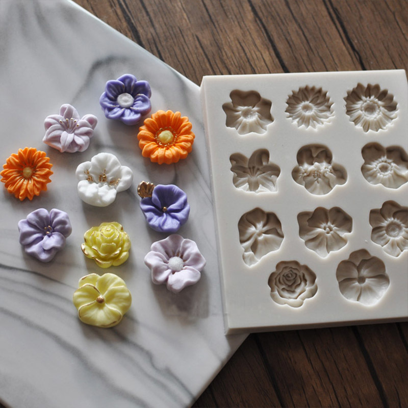 Sunflower Rose Flowers Shape S - Silicone Mold Ocean ulasan dan harga