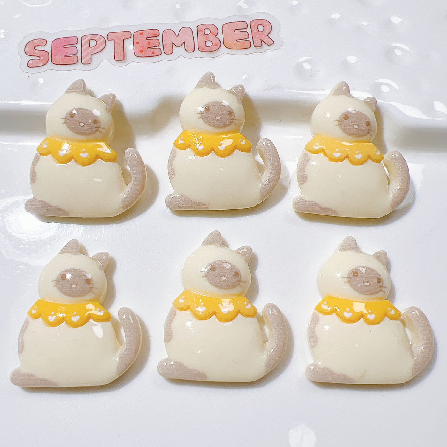 10/20Pcs Cute Bowknot Cat Flat - Resin Art Earrings Material ulasan dan harga
