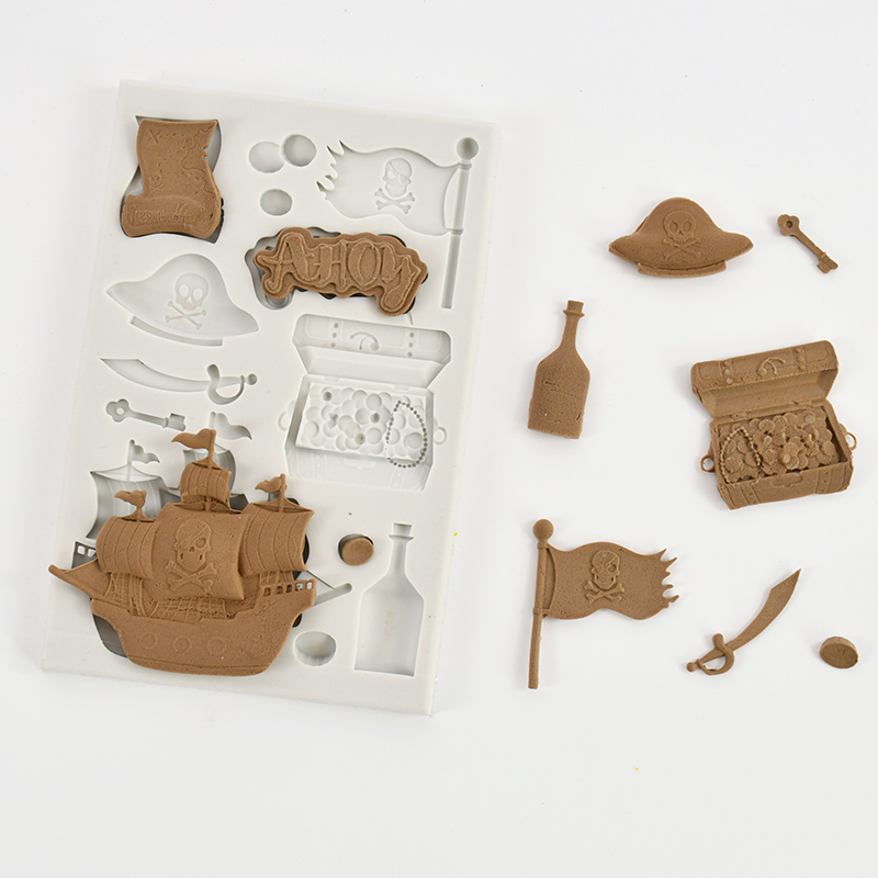 Skull Pirate Ship Silicone Cho - Silicone Mold Ocean ulasan dan harga
