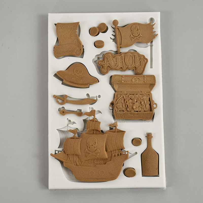 Skull Pirate Ship Silicone Cho - Silicone Mold Ocean ulasan dan harga