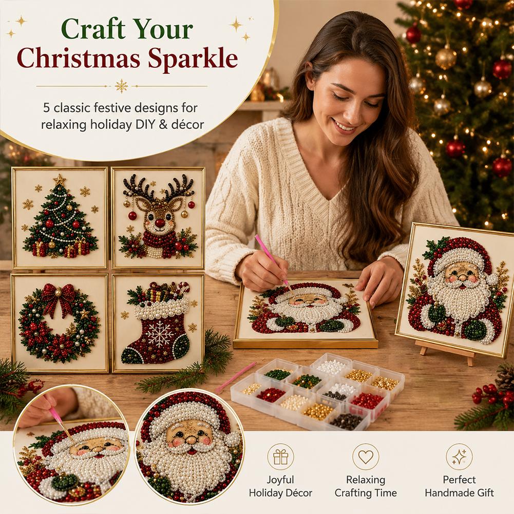 Christmas Santa Claus Pearl Ar - Resin Art Gift ulasan dan harga