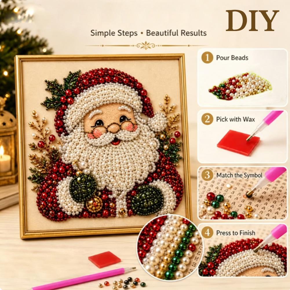 Christmas Santa Claus Pearl Ar - Resin Art Gift ulasan dan harga