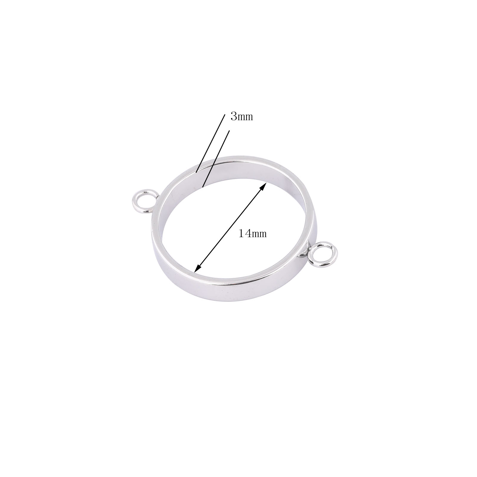 10pcs Stainless Steel 14mm Ope - Resin Art Handmade ulasan dan harga
