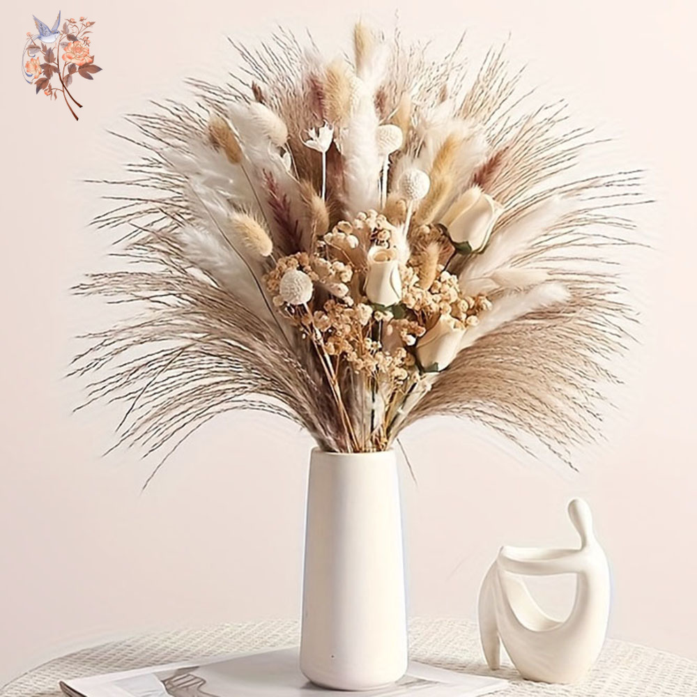 80Pcs Artificial Dried Flowers - Dried Flower Pressed ulasan dan harga