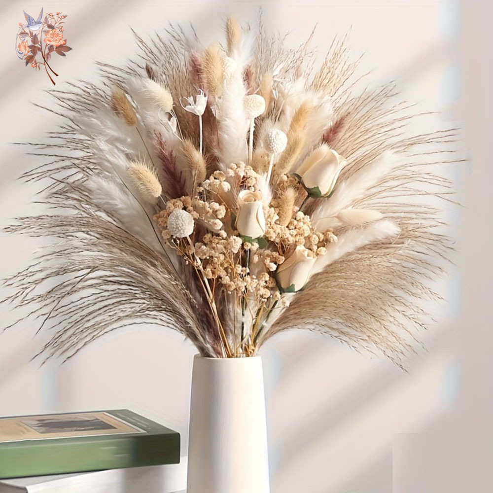 80Pcs Artificial Dried Flowers - Dried Flower Pressed ulasan dan harga