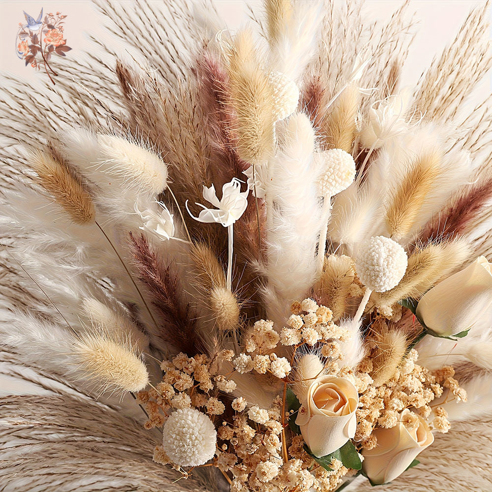 80Pcs Artificial Dried Flowers - Dried Flower Pressed ulasan dan harga
