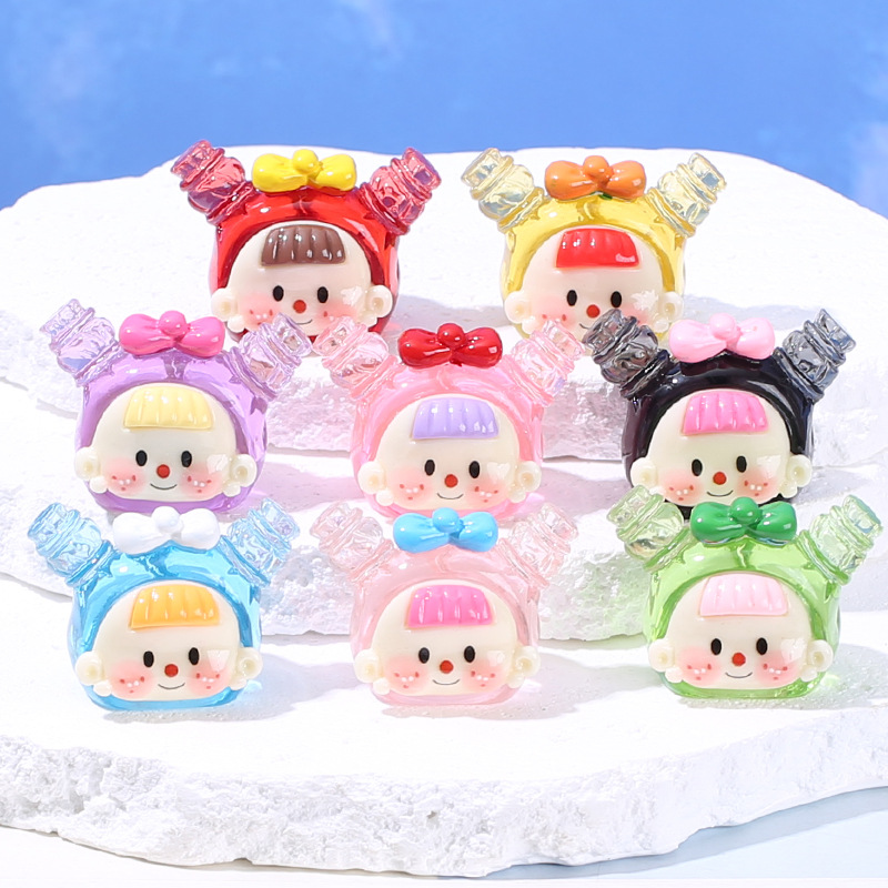 4Pcs Transparent Doll Head Res - Resin Art Earrings Material ulasan dan harga