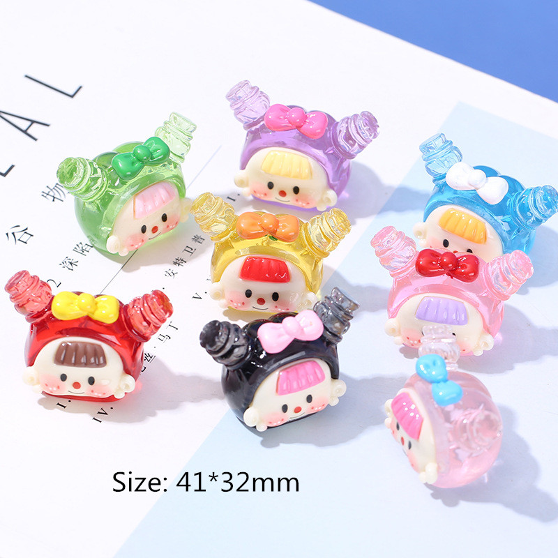 4Pcs Transparent Doll Head Res - Resin Art Earrings Material ulasan dan harga