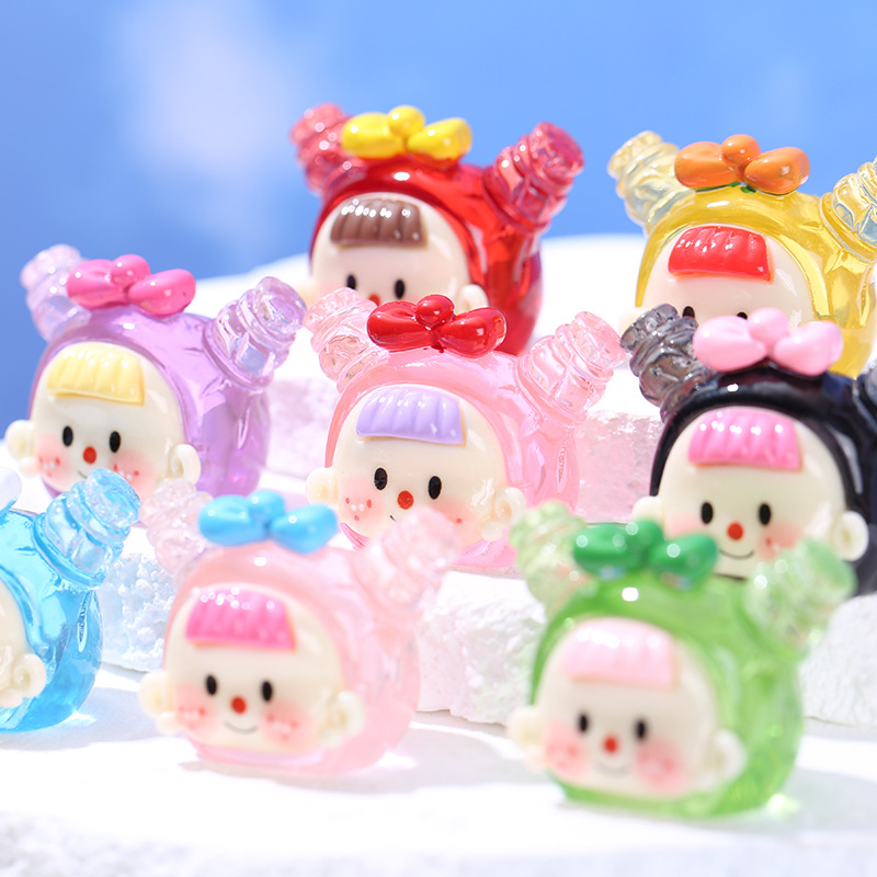 4Pcs Transparent Doll Head Res - Resin Art Earrings Material ulasan dan harga