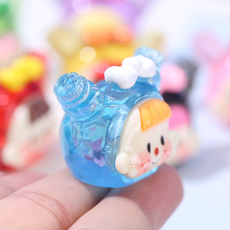 4Pcs Transparent Doll Head Res - Resin Art Earrings Material ulasan dan harga