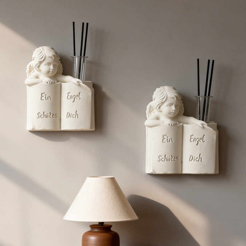 European Angel Book Wall Mount - Resin Art Book ulasan dan harga