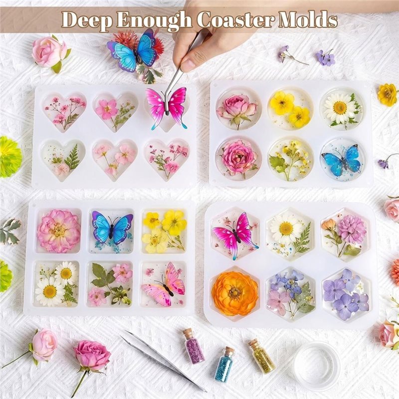 FYBL-Resin Molds 4 Inch Round  - Resin Art Coasters ulasan dan harga