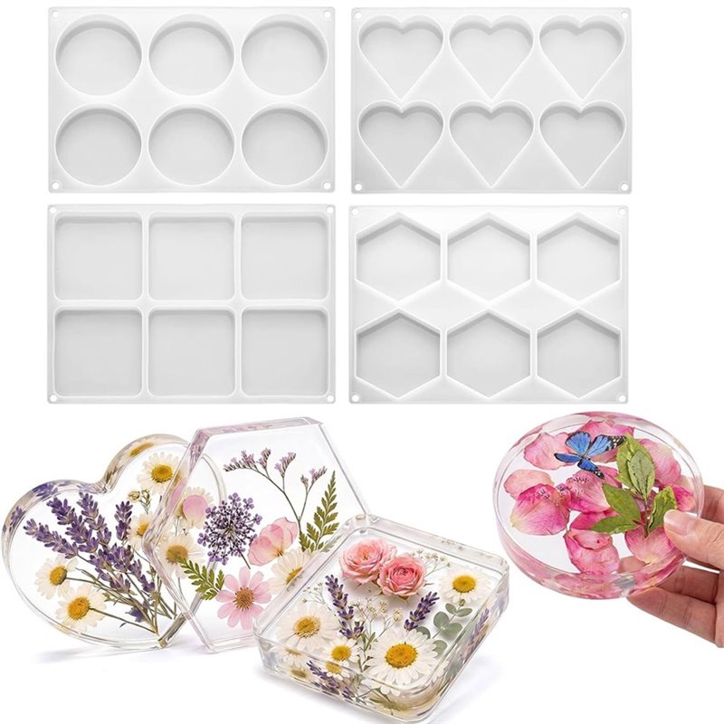 FYBL-Resin Molds 4 Inch Round  - Resin Art Coasters ulasan dan harga