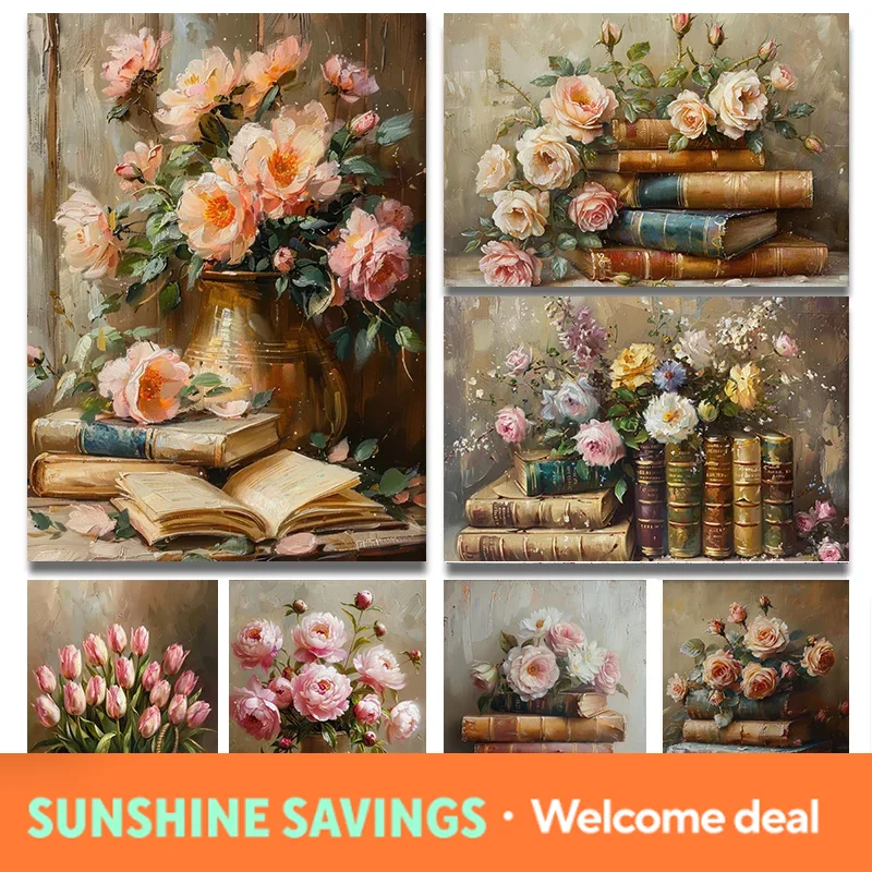 2026 Books and Flowers Vintage - Resin Art Book ulasan dan harga