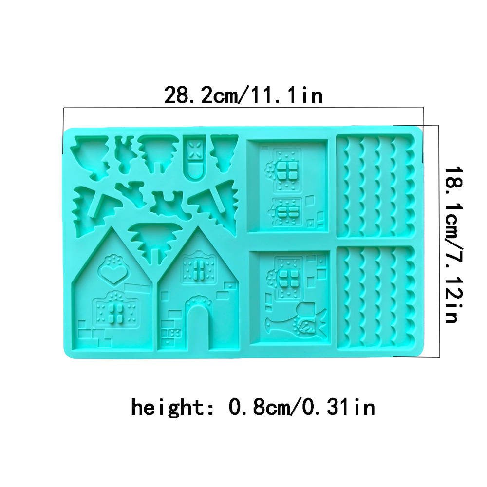 1pc Christmas House Chocolate  - Silicone Mold Ocean ulasan dan harga
