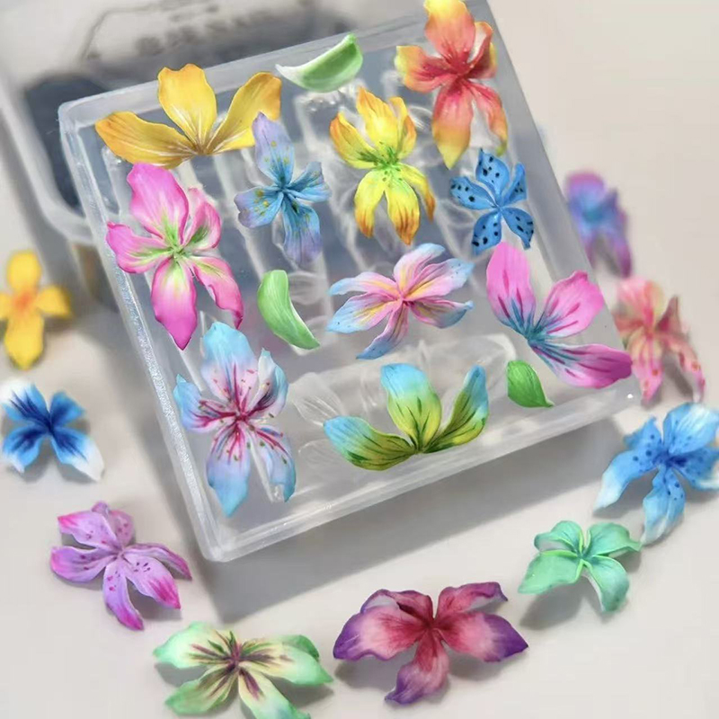 3D Flowers Nail Mold DIY Silic - Resin Art Templates Free ulasan dan harga