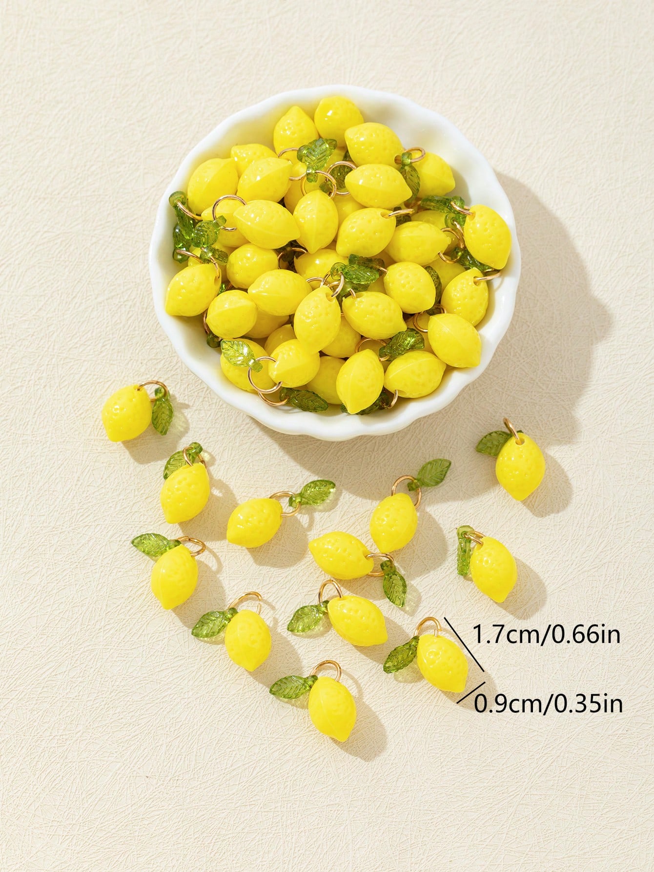 10Pcs 3D Lemon Resin Charms Pe - Resin Art Products ulasan dan harga