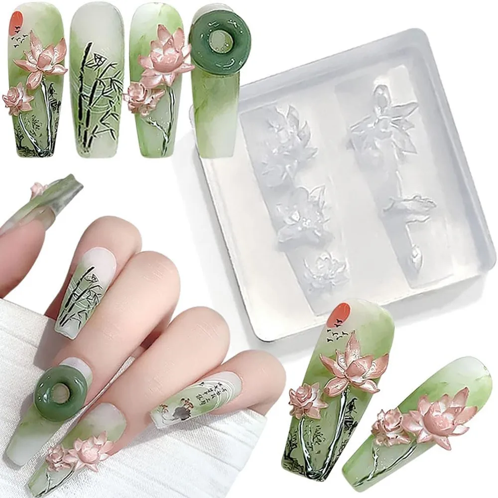 3D thorns Nail Design Silicone - Resin Art Templates Free ulasan dan harga