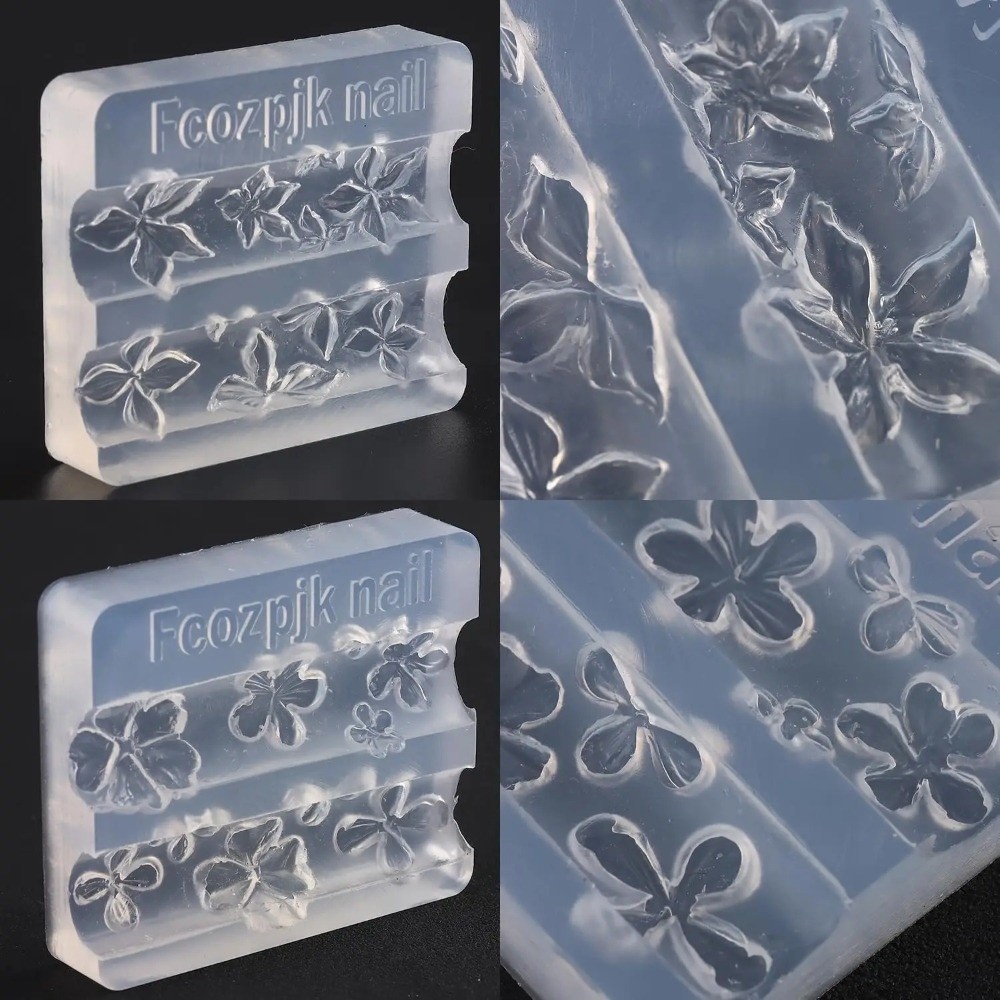 Professional 3Pcs/Set 3D Nail  - Resin Art Templates Free ulasan dan harga