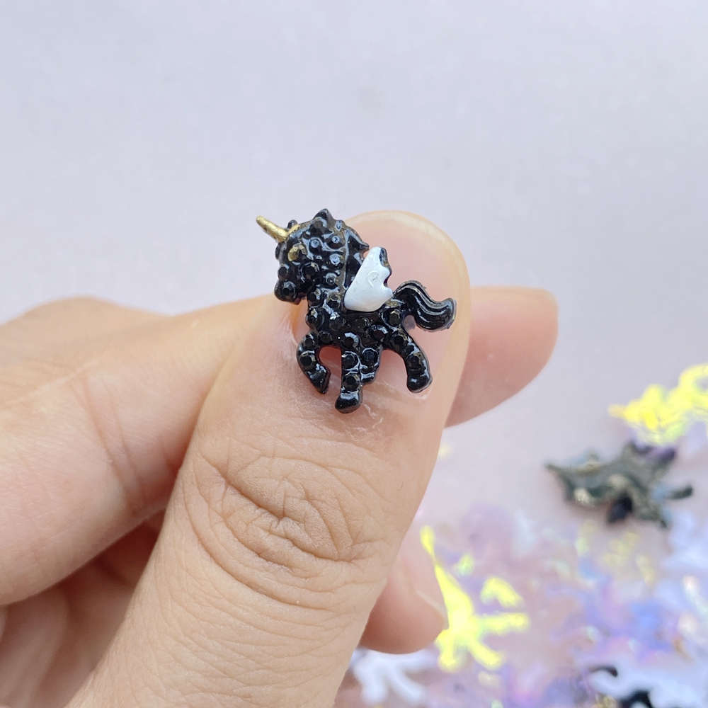 10Pcs Cute Mini Cartoon Unicor - Resin Art Design For Wedding ulasan dan harga