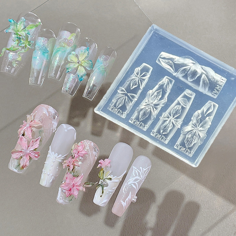 3D Flowers Nail Mold DIY Silic - Resin Art Templates Free ulasan dan harga
