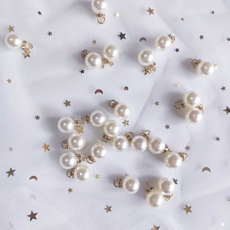30Pcs Round Pearl Diamond Pend - Resin Art Design For Wedding ulasan dan harga